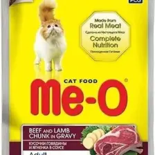 Me-O Adult Gravy Soslu Biftek ve Kuzulu Yetişkin Kedi Konservesi 80 gr