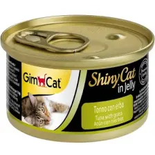 Gimpet Shiny Cat Ton Balıklı Çimenli Jöleli 70 gr