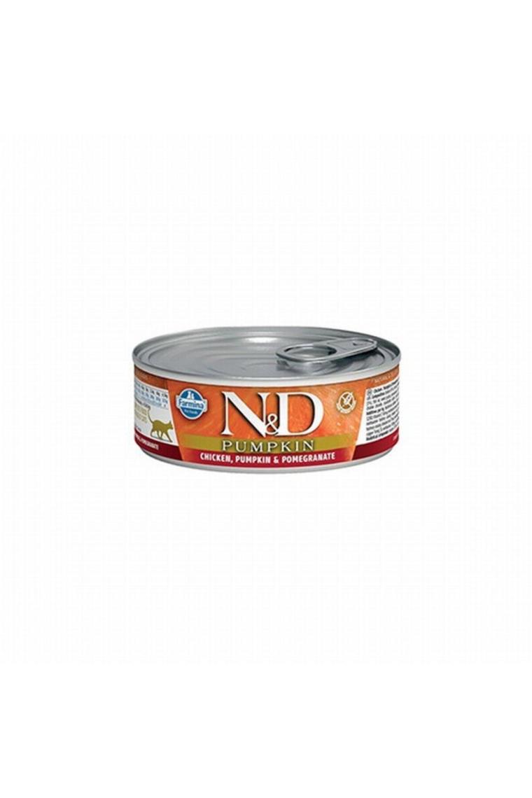 N&D Pumpkın Tahılsız Balkabaklı Tavuklu ve Narlı 80 gr Yetişkin Kedi Konservesi