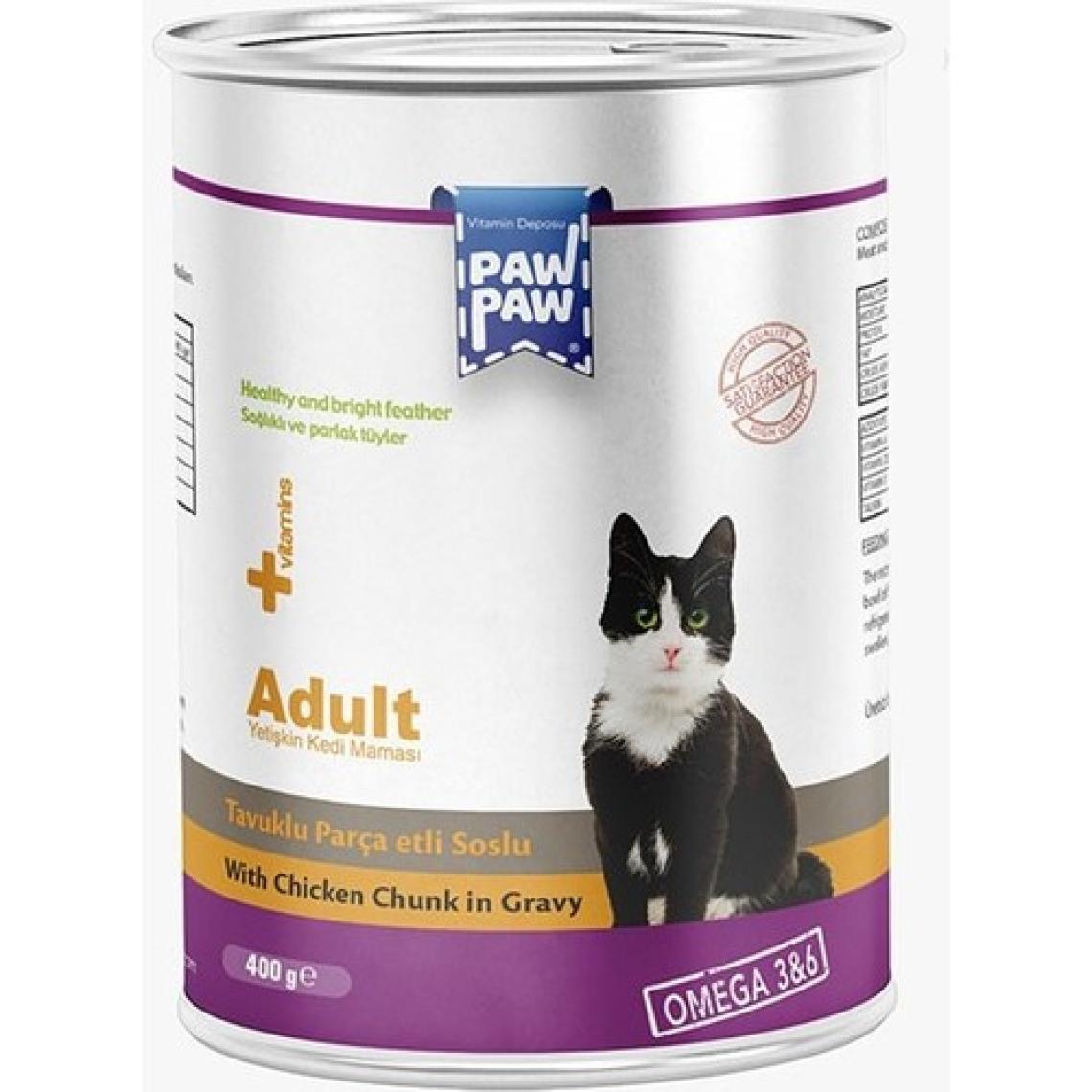 Pawpaw Tavuklu Soslu Yetişkin Kedi Konservesi 400 gr