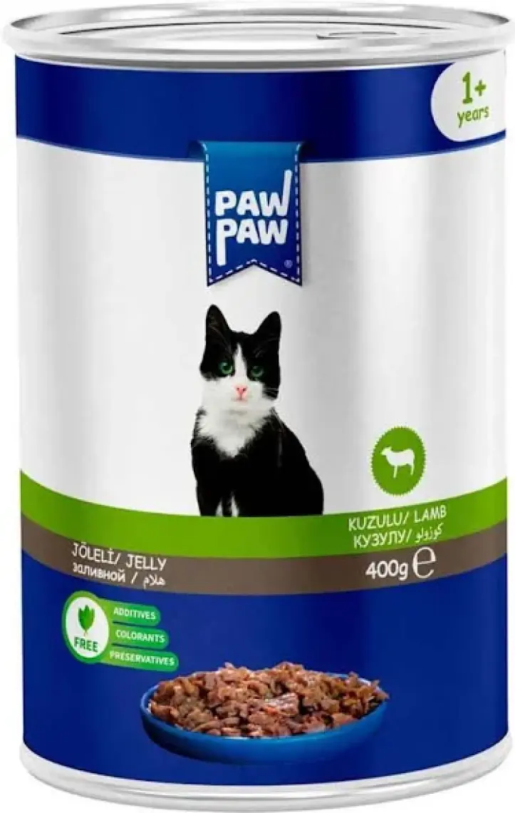 Pawpaw Kuzu Etli Soslu Yetişkin Kedi Konservesi 400 gr
