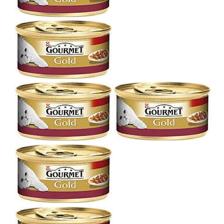 Gourmet Gold Çifte Lezzet Sığır Etli ve Tavuklu 85 gr 6'lı Yetişkin Konserve Kedi Maması