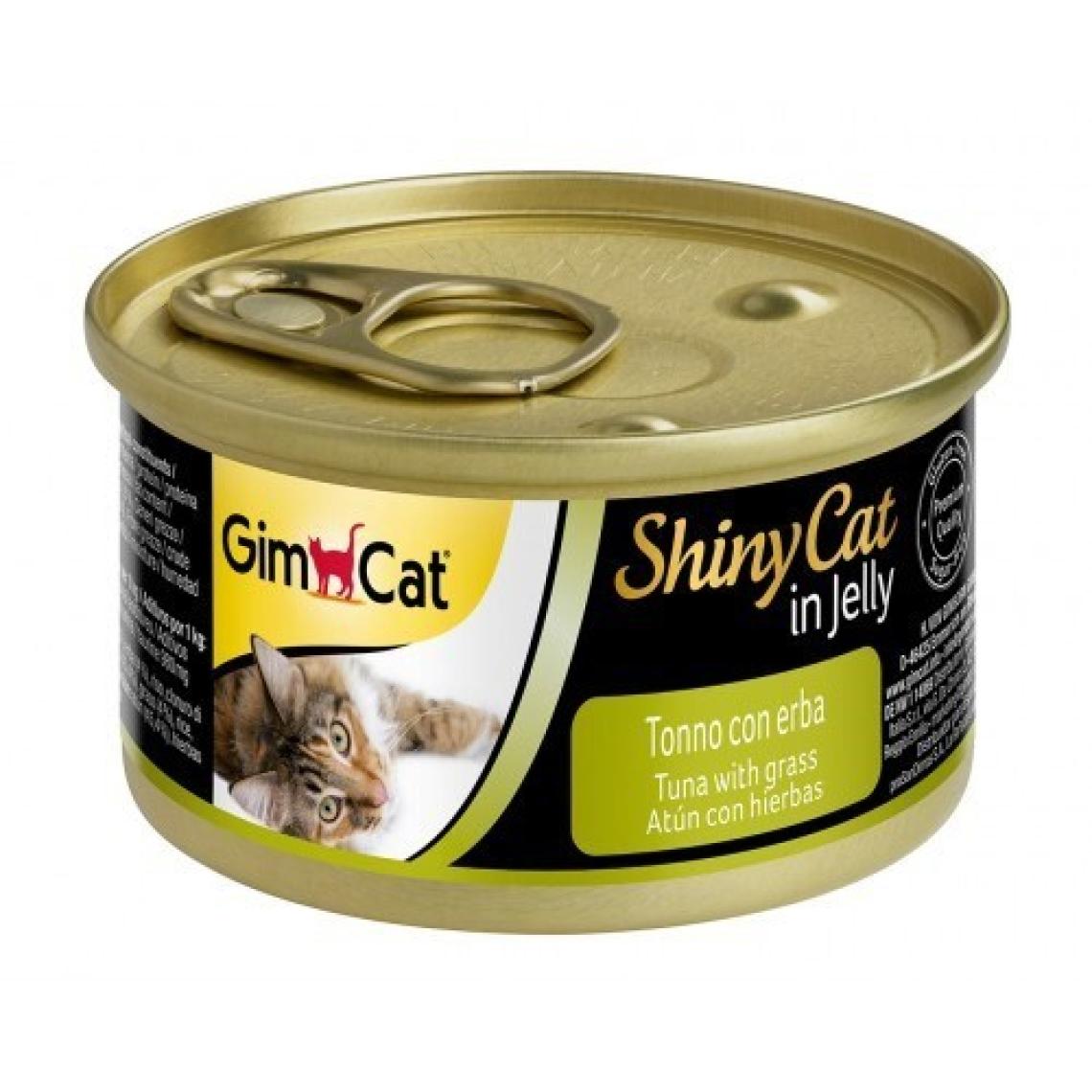 Gimpet Shiny Cat Ton Balıklı Çimenli Jöleli 70 gr