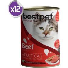 Bestpet Sığır Etli Parça ve Jöleli Yetişkin Kedi Konservesi 12 x 400 gr