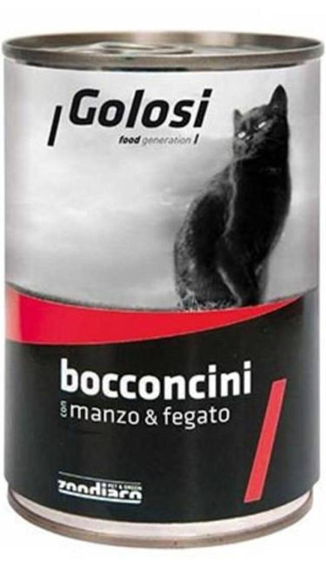 Golosi Chunks / Bocconcini Cat Sığır Etli ve Ciğerli Kedi Konservesi 400 Gr