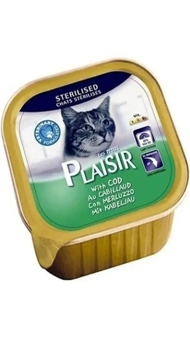 Plaisir Adult Kısırlaştırılmış Morina Balığı Pate 100 gr