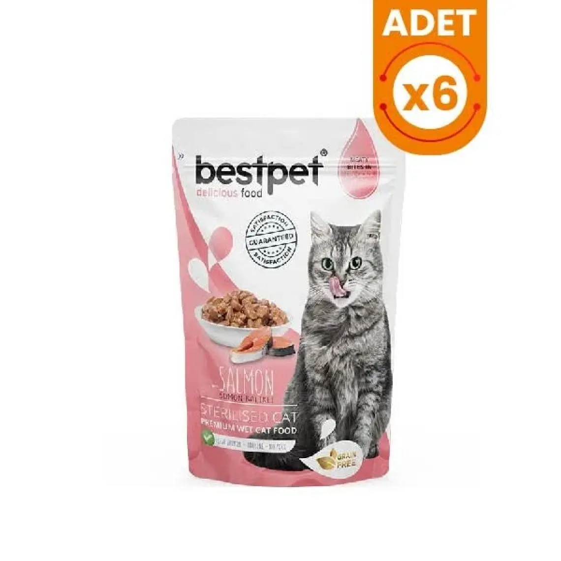 Bestpet Sterilised Jelly Pouch Somonlu Kedi Maması 85 gr