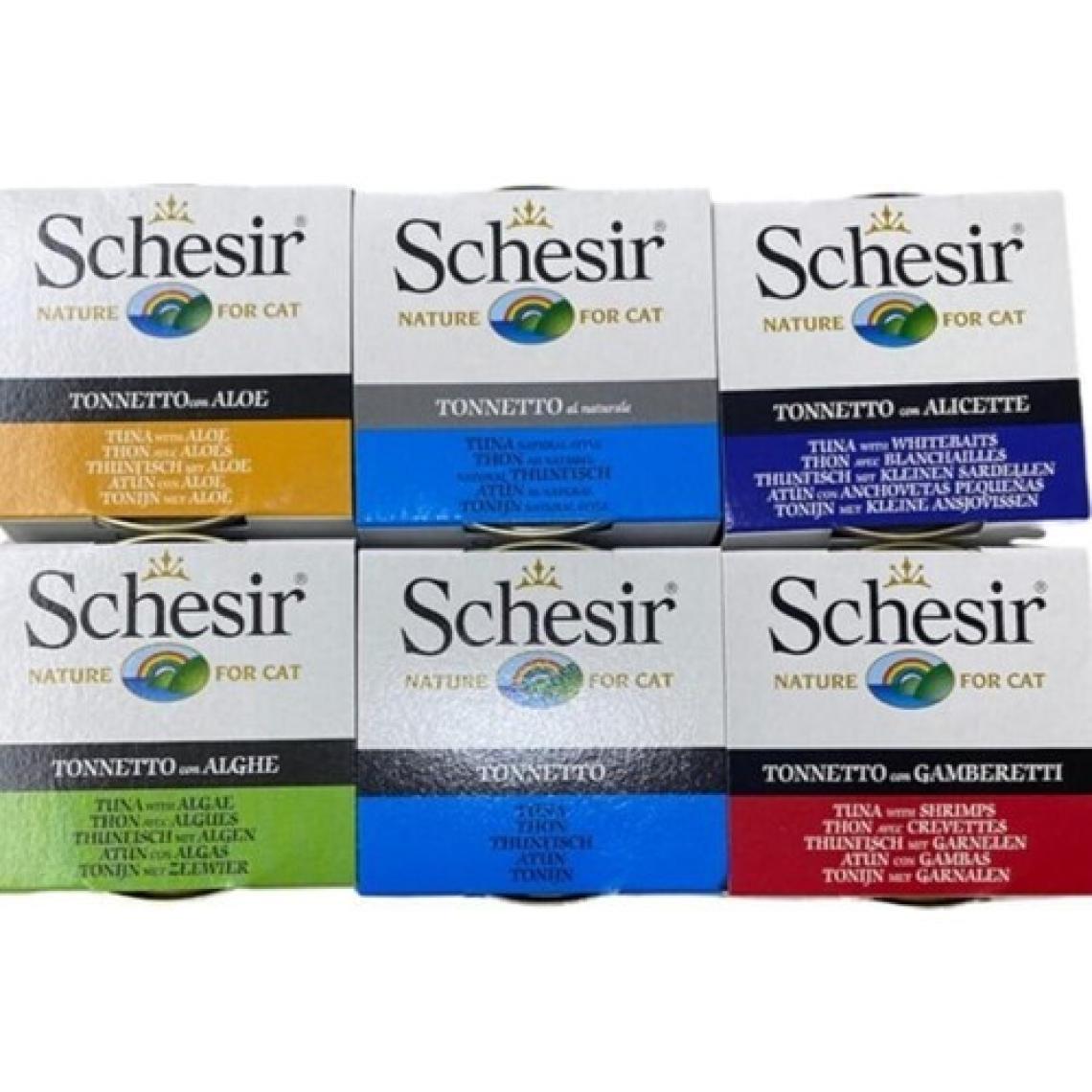 Schesir Konserve Kedi Maması Yaş Kedi Maması Okyanus Serisi Karma Paket 6 x 85 gr