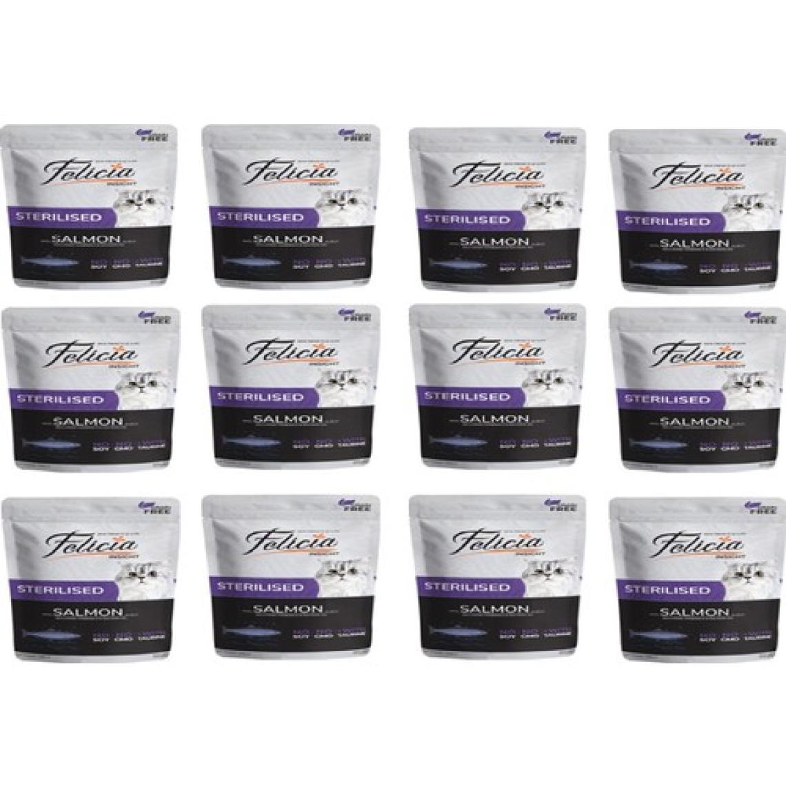 Felicia Tahılsız Somon Balıklı Kısırlaştırılmış Kedi Yaş Maması 85 gr x 12'li