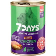 7 Days Tahılsız Tavuklu 415 gr Yetişkin Kedi Konservesi