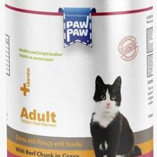 Pawpaw Sığır Etli Soslu Yetişkin Kedi Maması 400 gr