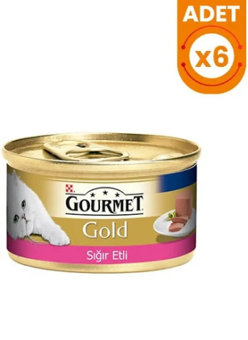 Purina Gourmet Gold Kıyılmış Sığır etli  85 gr 6 al 5 Öde!