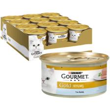 Gourmet Gold Kıyılmış 85 gr 24'lü Yetişkin Konserve Kedi Maması