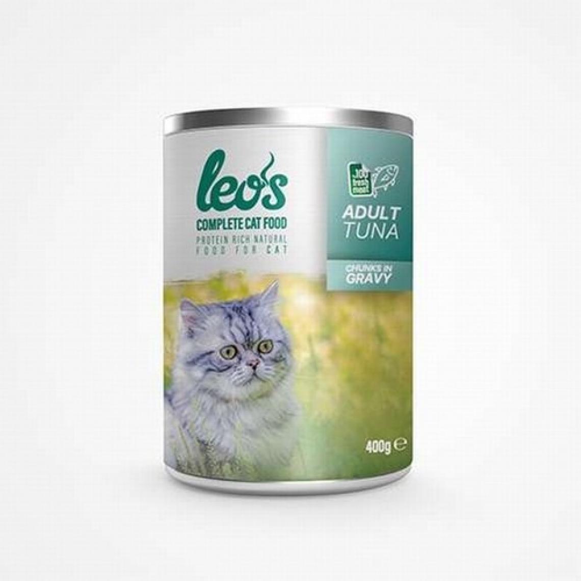 Leos Ton Balıklı Parça Etli Soslu Kedi Konservesi 12x400 Gr