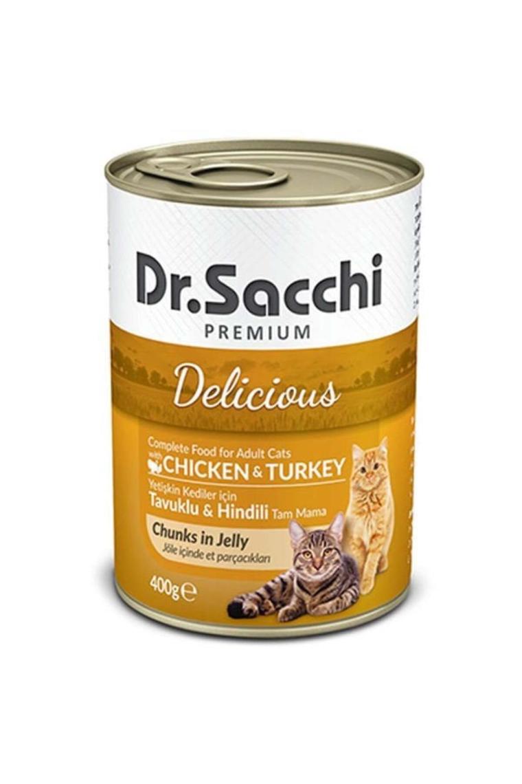 Dr.Sacchi Kedi Konserve Tavuk Ve Hindi Etli 400 Gr