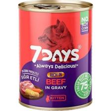 7Days Sığır Etli Yavru Kedi Konserve 415 gr
