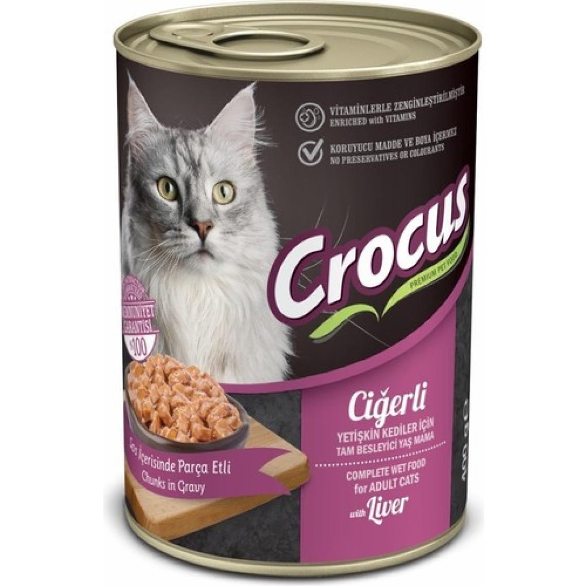 Crocus Yetişkin Kedi Ciğerli Yaş Mama 400G