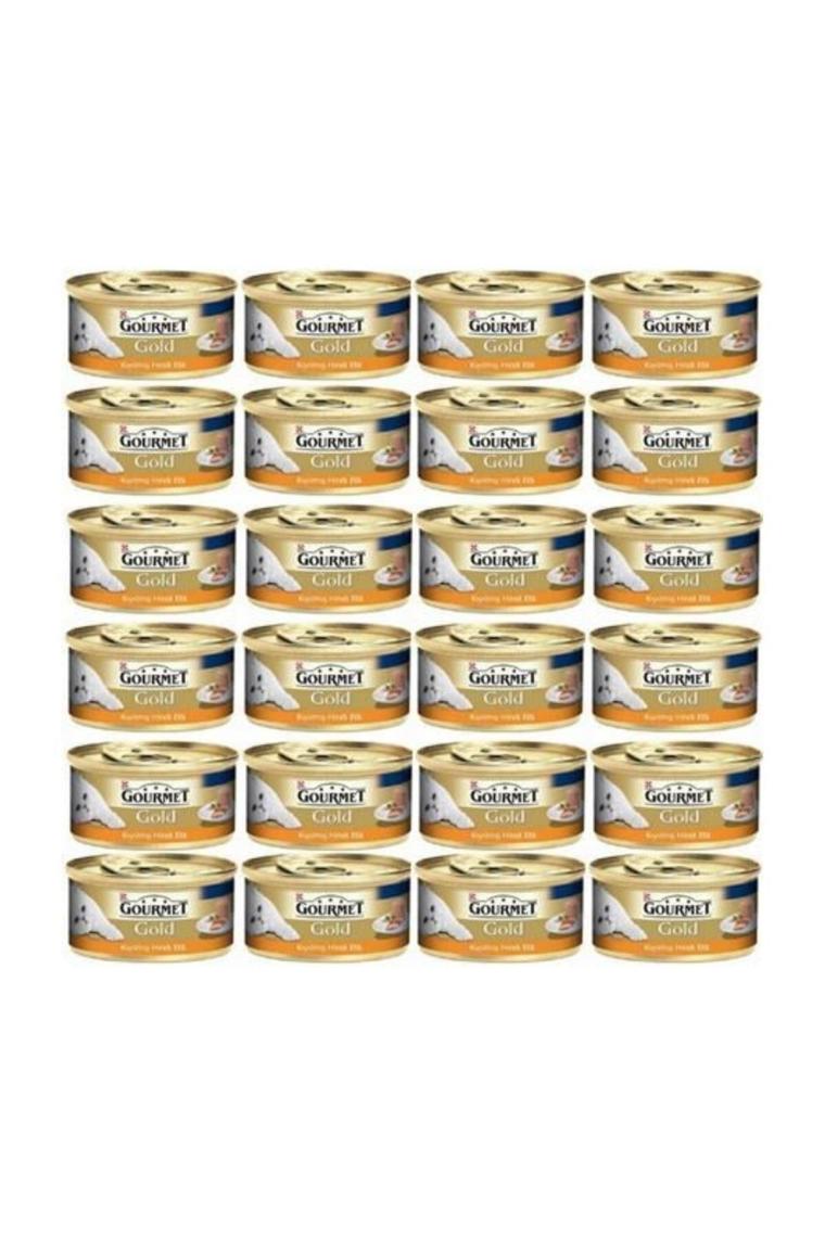Gourmet Gold Kıyılmış Hindili 85 gr 36'lı Yetişkin Konserve Kedi Maması