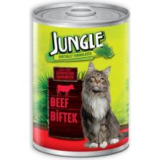 Jungle  Kedi 415 gr Biftekli Konserve.