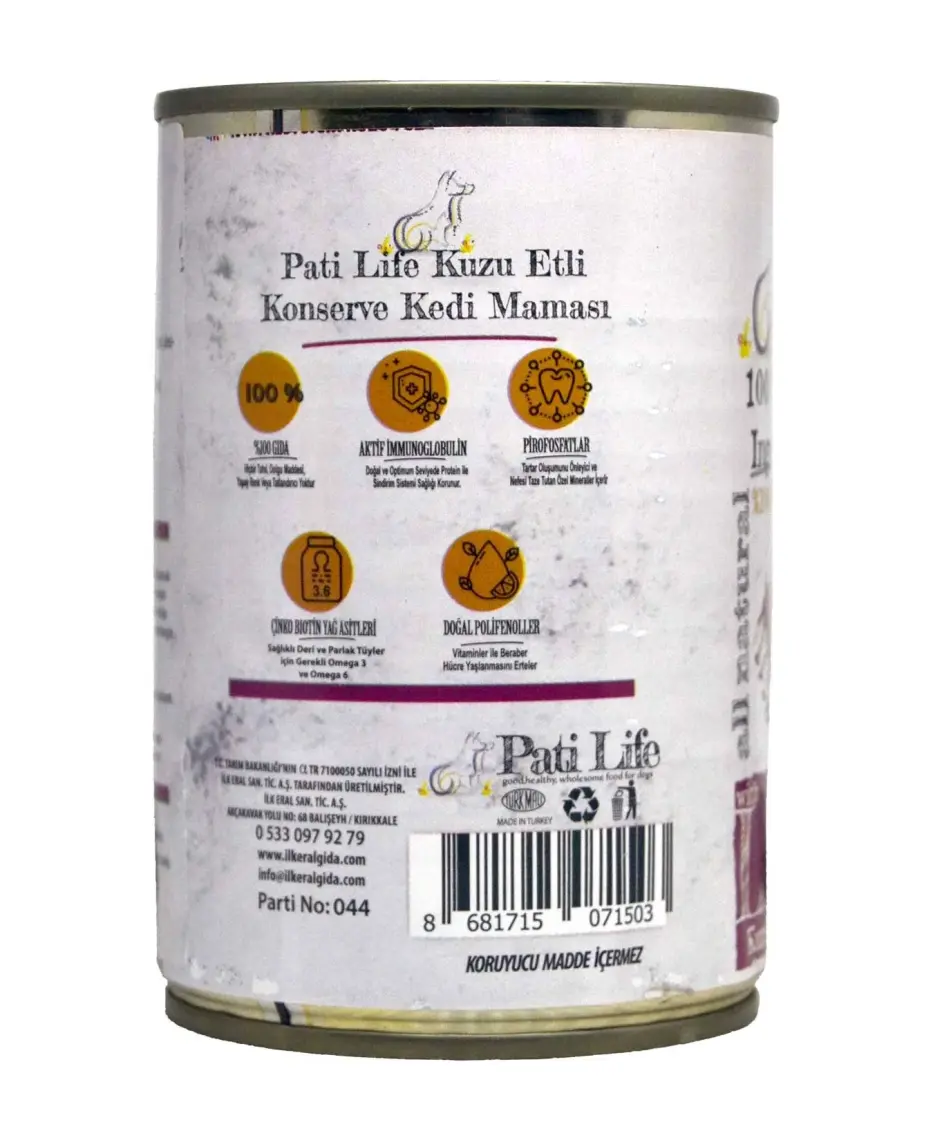 Pati Life Tahılsız Gurme Kedi Konservesi 415 Gr
