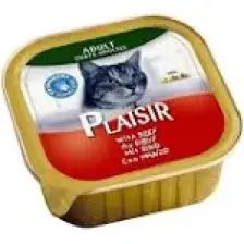 Plaisir Beef Pate Adult Cat Sığır Etli Yaş Yetişkin Kedi Maması 100Gr