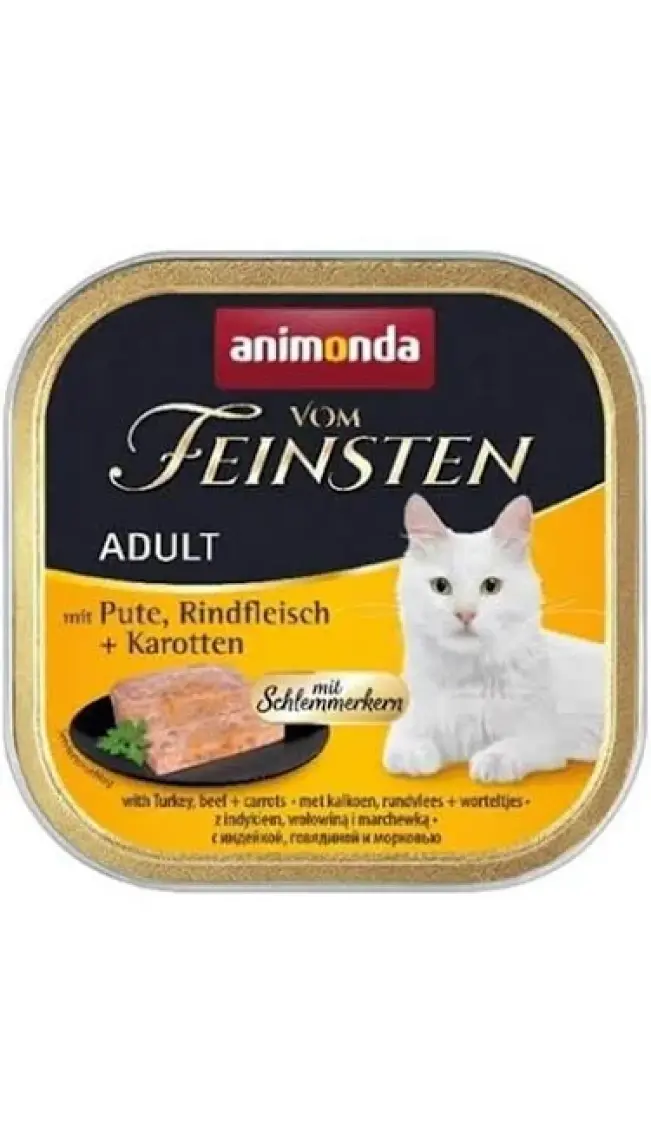Animonda Vom Feinsten Hindi Sığır Havuçlu Kedi Konservesi 100 gr