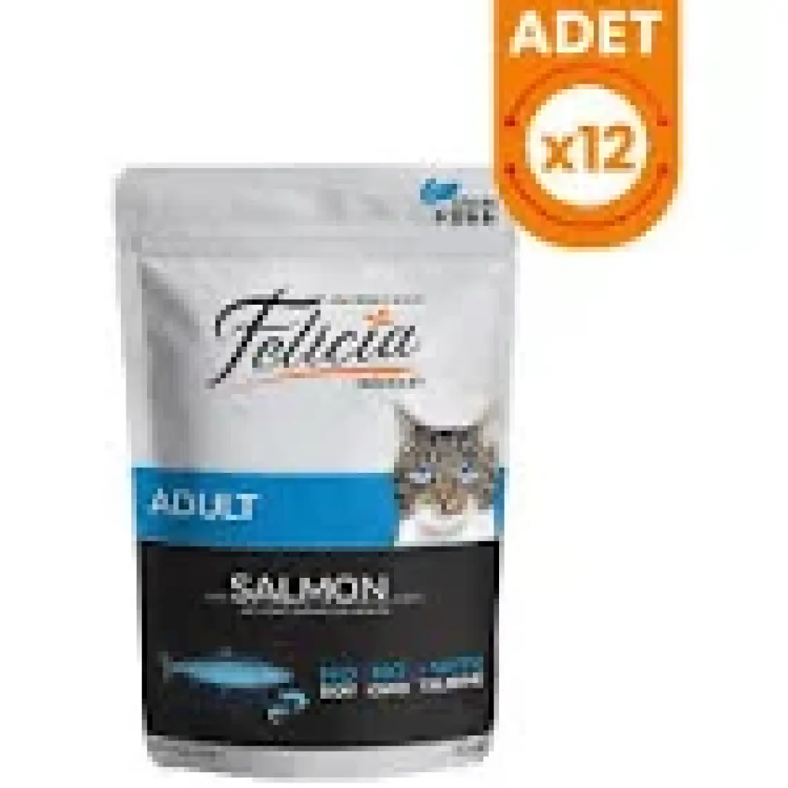 Felicia Tahılsız Somon Balıklı Yetişkin Kedi Yaş Maması 85 gr x 12 Adet