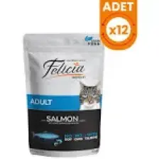 Felicia Tahılsız Somon Balıklı Yetişkin Kedi Yaş Maması 85 gr x 12 Adet