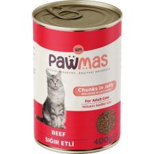 Pawmas Sığır Etli Yetişkin Kedi Konservesi 400 gr