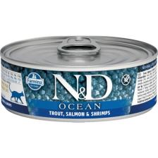 N&D Tahılsız Alabalık Somonlu ve Karidesli 80 gr Yetişkin Kedi Konservesi