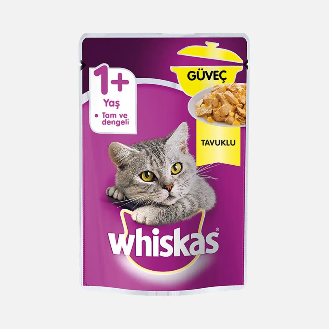 Whiskas Pouch Tavuklu Yetişkin Kedi Konserve Mamasi 100 Gr.