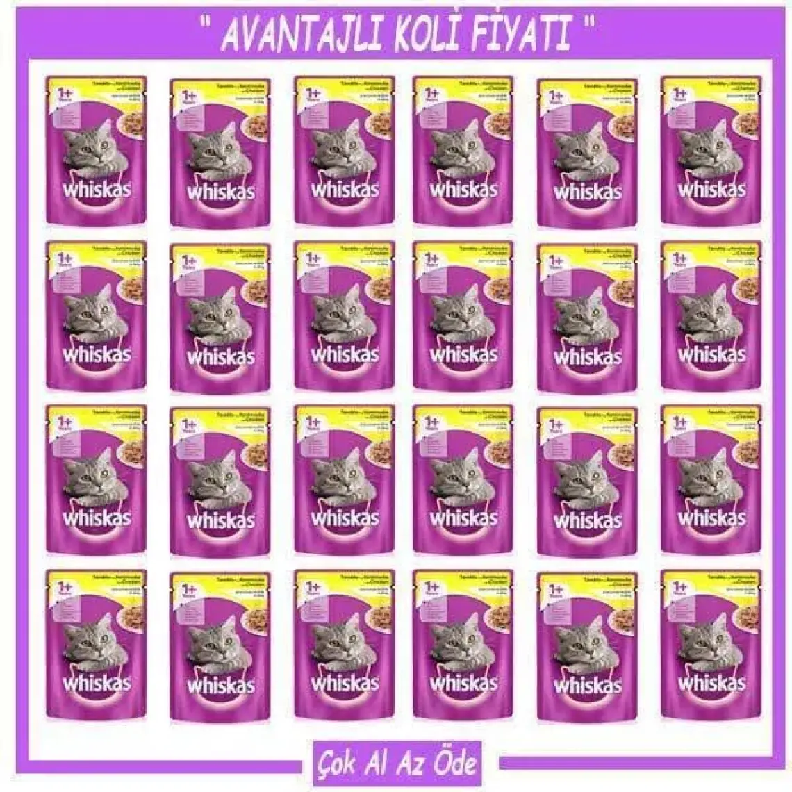 Whiskas Pouch Tavuklu Yetişkin Kedi Konserve Mamasi 100 Gr.