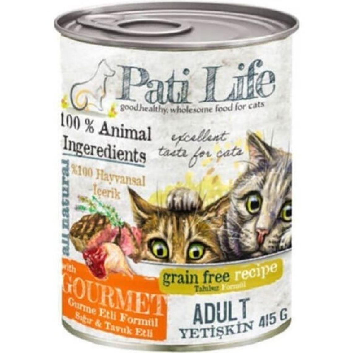 Pati Life Kedi Gurme Etli Konserve 415 gr 24 Adet