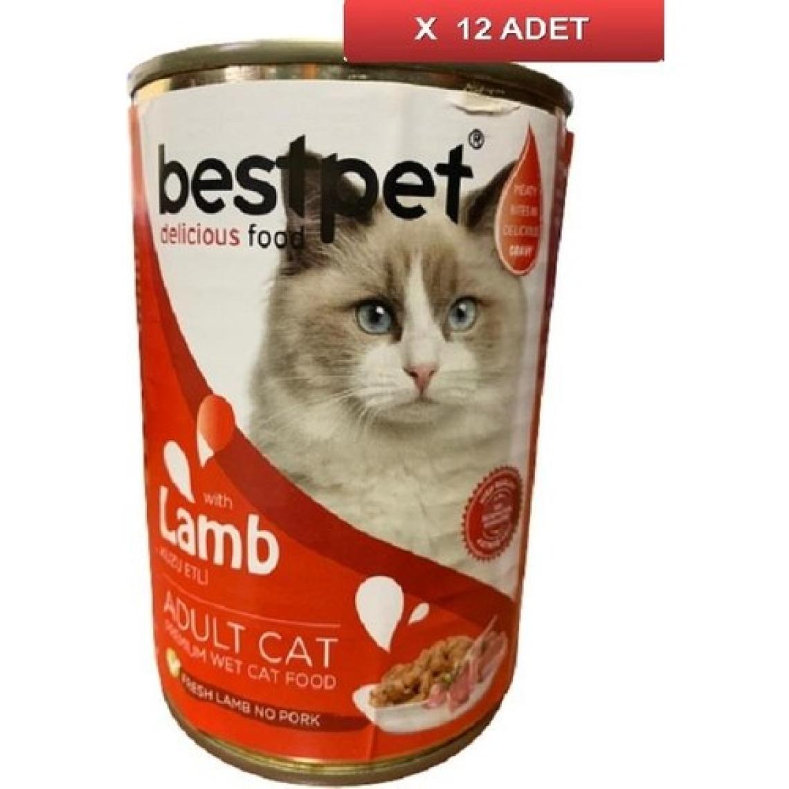 Bestpet Kuzu Etli Yetişkin Kedi Konservesi 400GR (12 Adet)