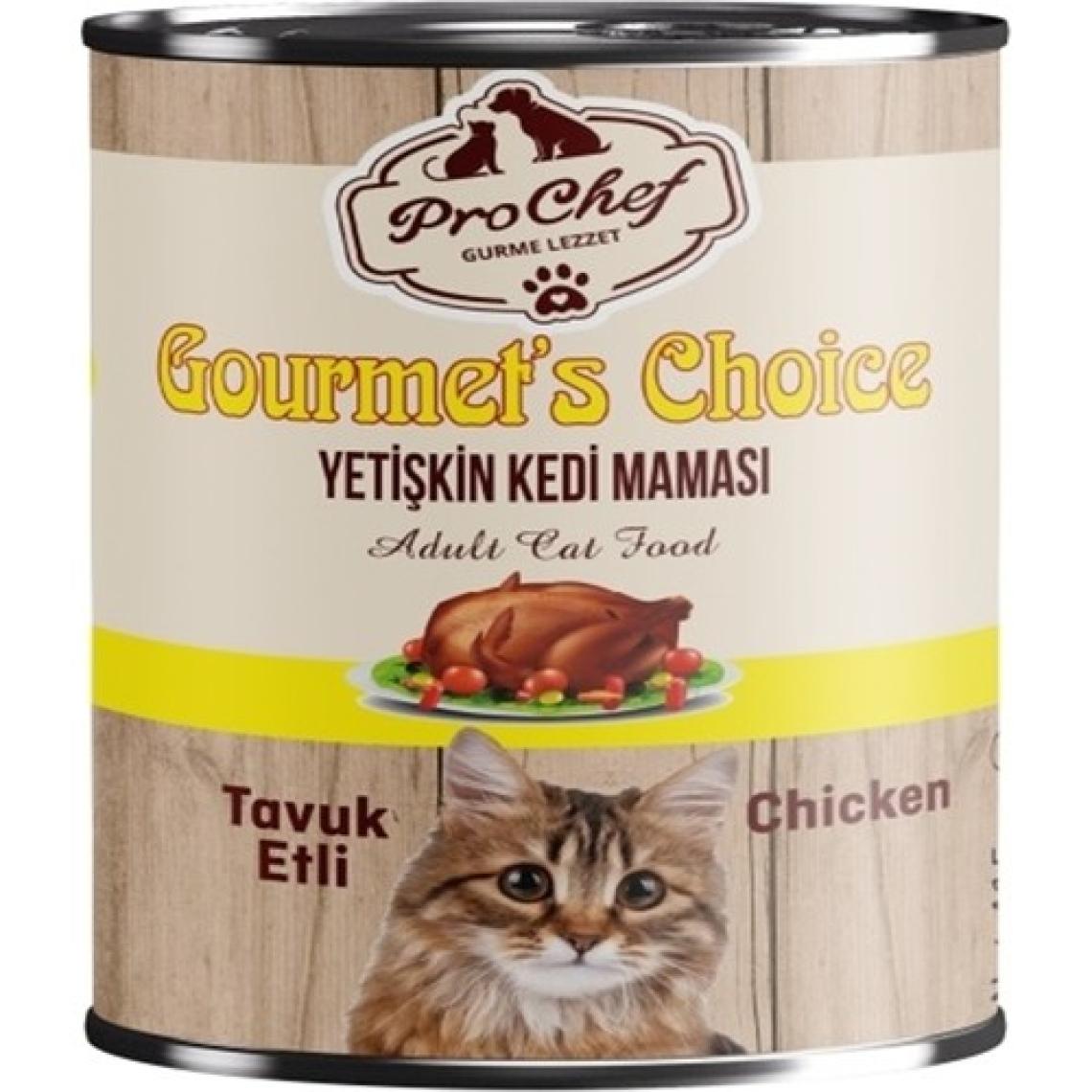 Prochef 24 Adet Gourmet's Choice Yetişkin Kedi Maması | 415 gr Tavuk Etli Konserve Yaş Mama
