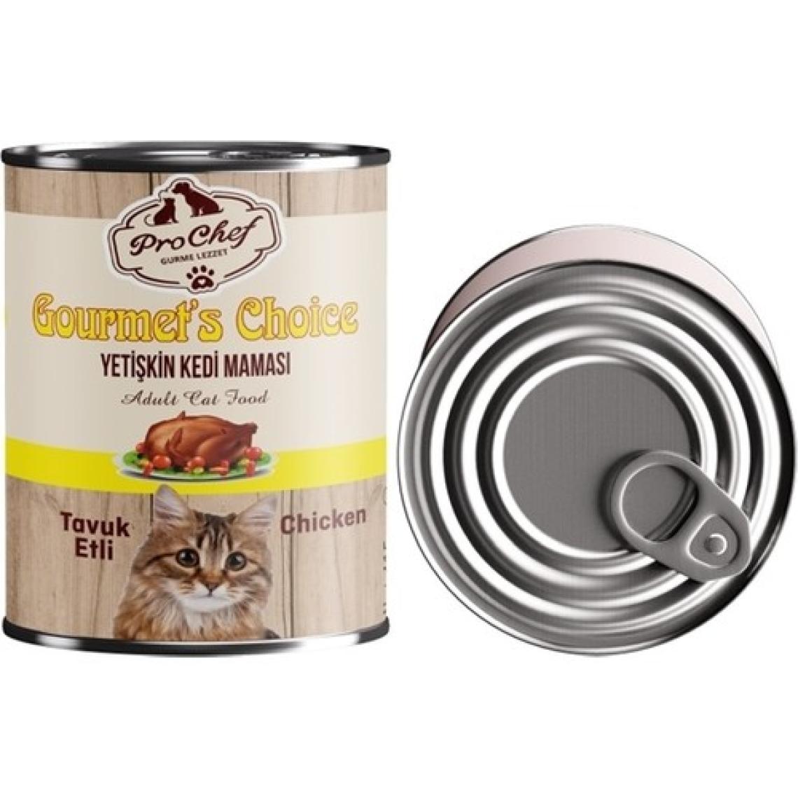 Prochef 24 Adet Gourmet's Choice Yetişkin Kedi Maması | 415 gr Tavuk Etli Konserve Yaş Mama