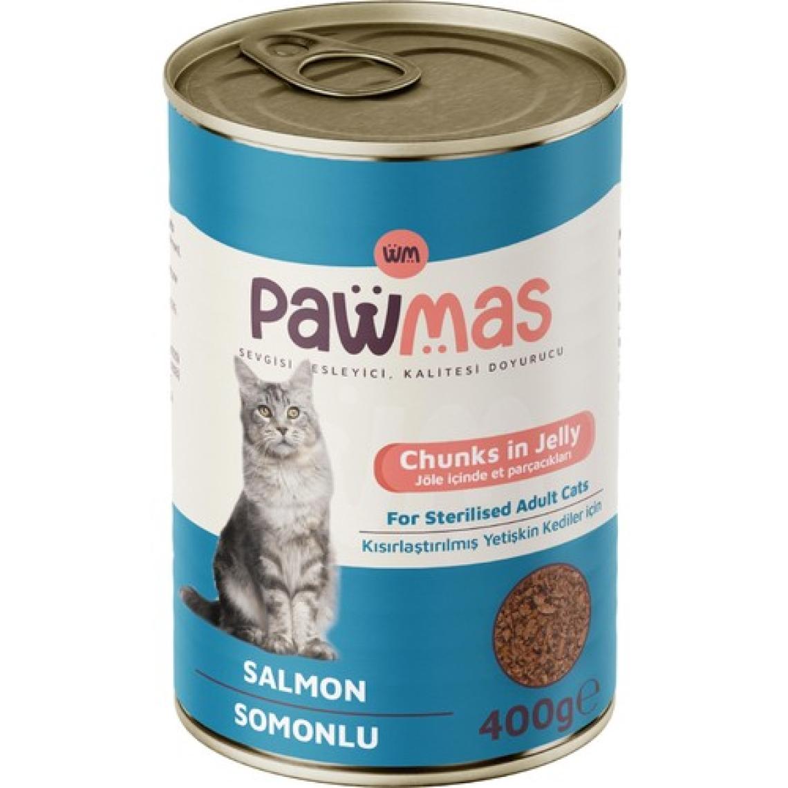 Pawmas Somonlu Kısırlaştırılmış Yetişkin Kedi Konservesi 400 gr