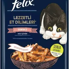 Felix Pouch Tasty Shreds Somonlu Lezzetli Et Dilimleri Yaş Kedi Maması 80 gr