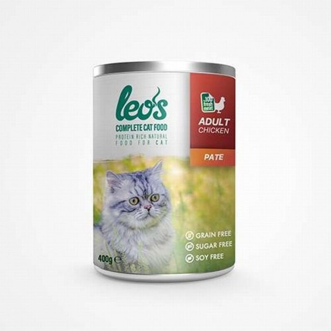 Leos Tavuk Etli Ezme Kedi Konservesi 24x400 Gr