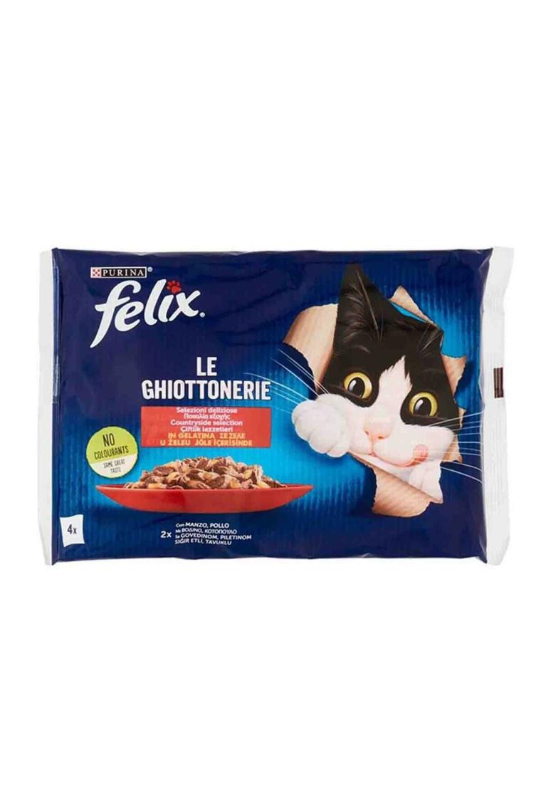 Multipack Sığır Ve Tavuk Etli Yetişkin Yaş Kedi Maması 4x85gr