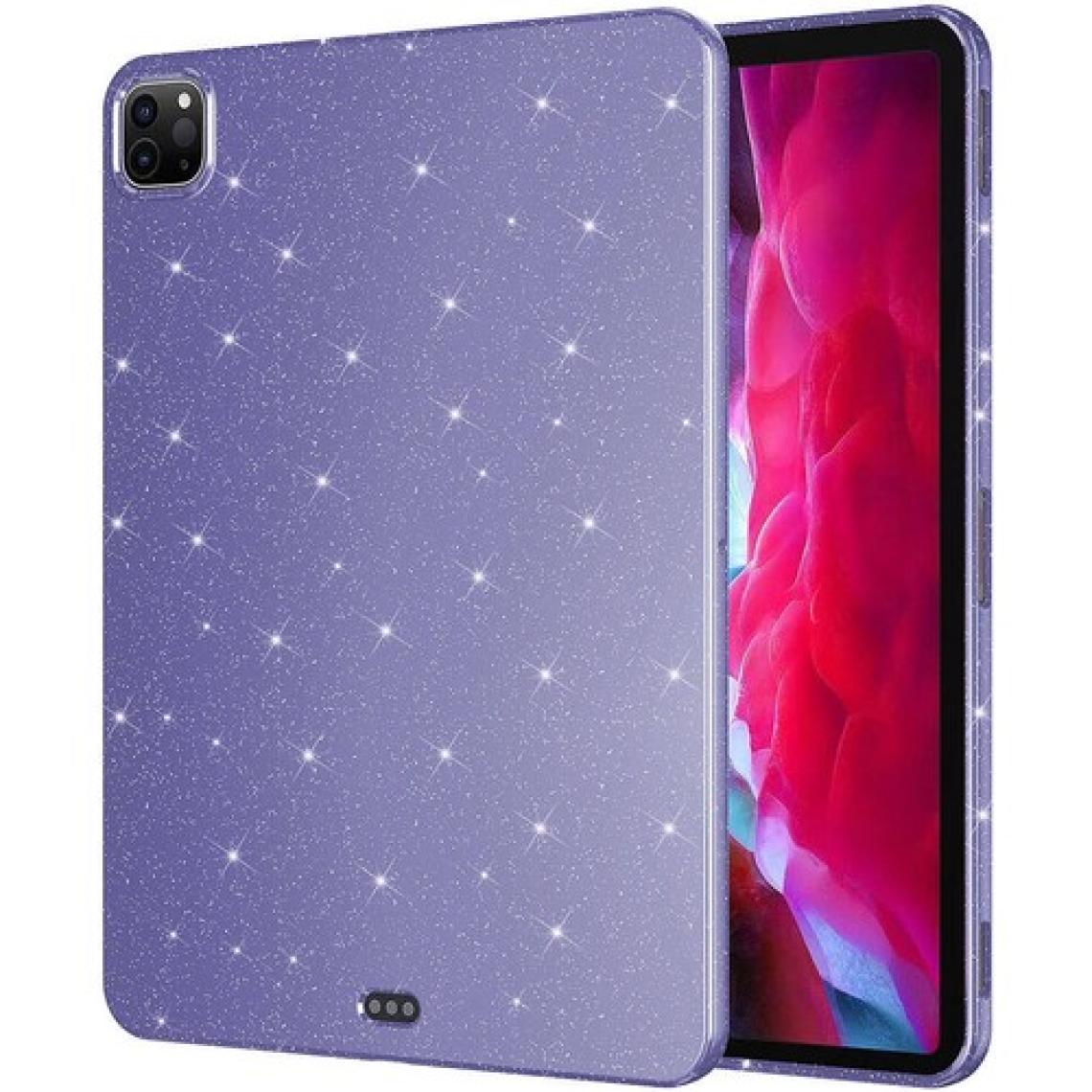 FUJİMAX Apple iPad Pro 11 M2 2022 Kılıf Simli Parlak Görünümlü Tablet Koton Silikon Kılıf