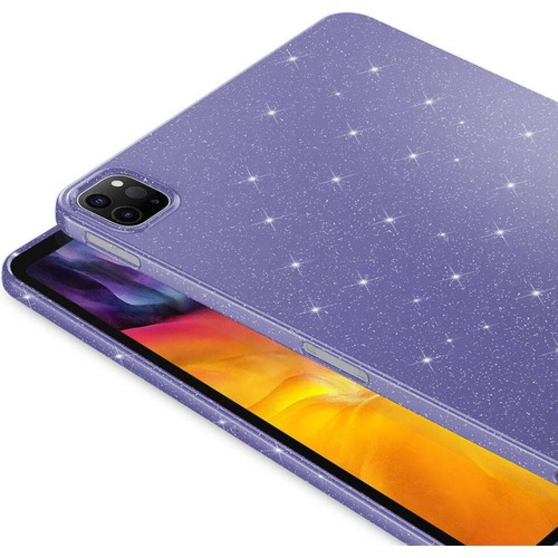 FUJİMAX Apple iPad Pro 11 M2 2022 Kılıf Simli Parlak Görünümlü Tablet Koton Silikon Kılıf