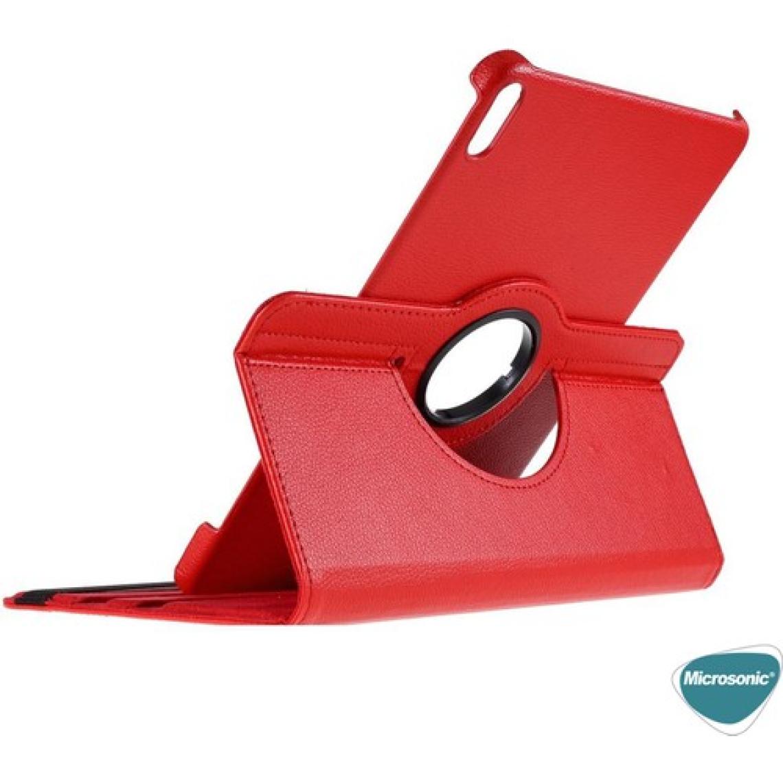 Microsonic Samsung Galaxy Tab S9 Fe Kılıf 360 Rotating Stand Deri Siyah