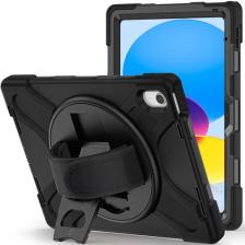 FUJİMAX Apple iPad 10.nesil 10.9 2022 Kılıf Yatay Standlı ve Askılı Military Amazing Defender Zırh Özellikli Kılıf (Model A2696,A2757,A2777)