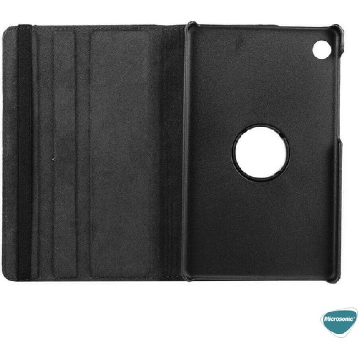 Microsonic Samsung Galaxy Tab A9 Plus Kılıf 360 Rotating Stand Deri Kırmızı