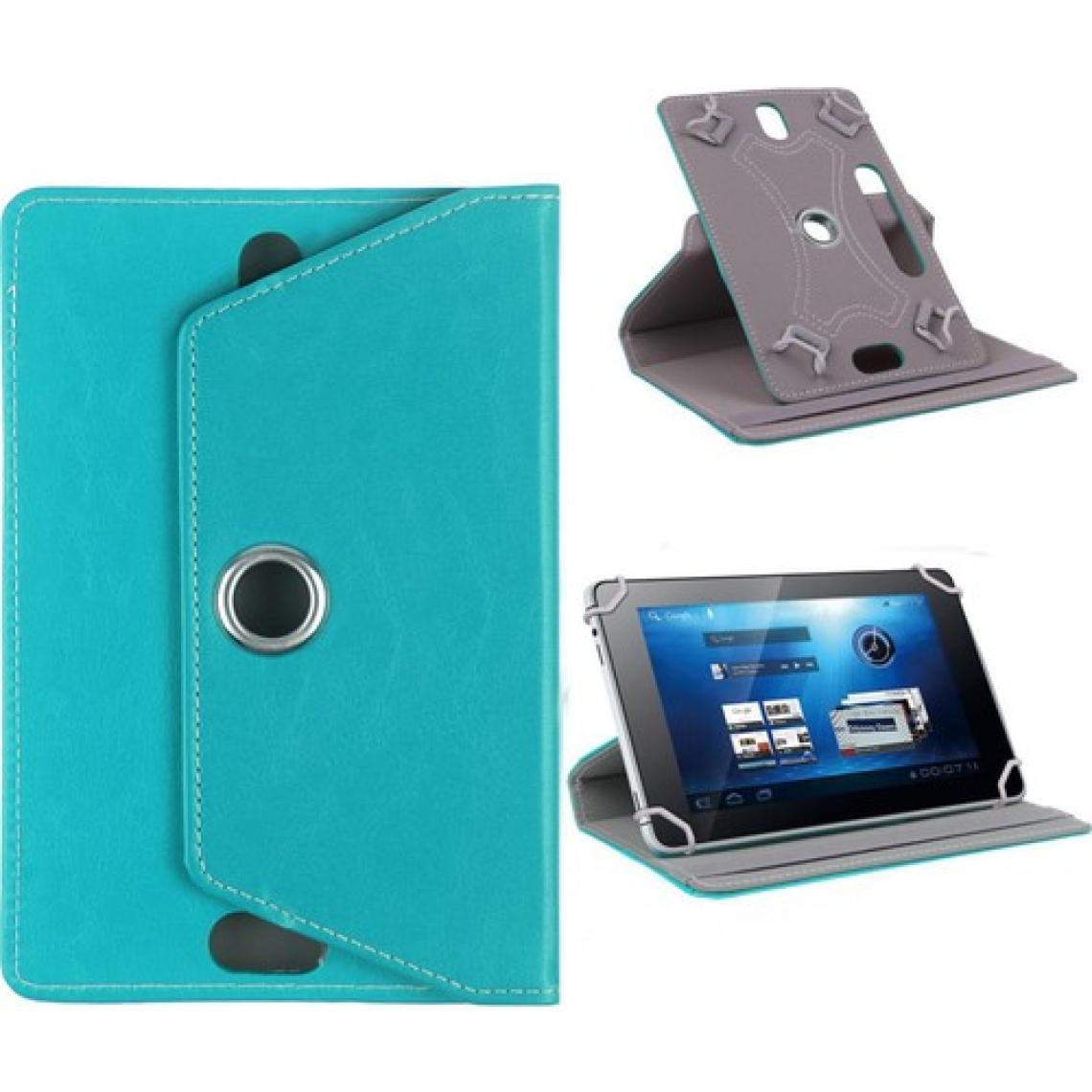 Fuchsia Casper Via S10 10.1 Inç Uyumlu Fuchsia 360° Dönebilen Standlı Kapaklı Universal Tablet Kılıfı Turkuaz