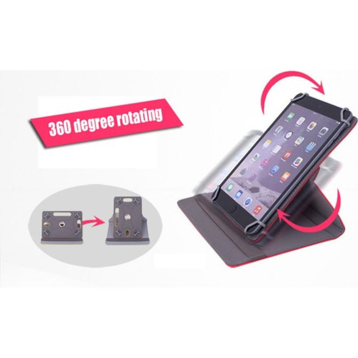 Fuchsia Casper Via S10 10.1 Inç Uyumlu Fuchsia 360° Dönebilen Standlı Kapaklı Universal Tablet Kılıfı Turkuaz