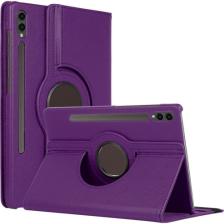 Microsonic Samsung Galaxy Tab S9 Fe+ Kılıf 360 Rotating Stand Deri Mor