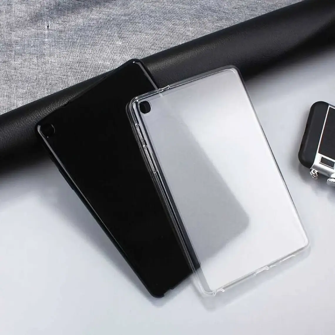 Case 4U Samsung Galaxy Tab S7 FE LTE T737 Kılıf Tablet Süper Silikon Kapak Şeffaf