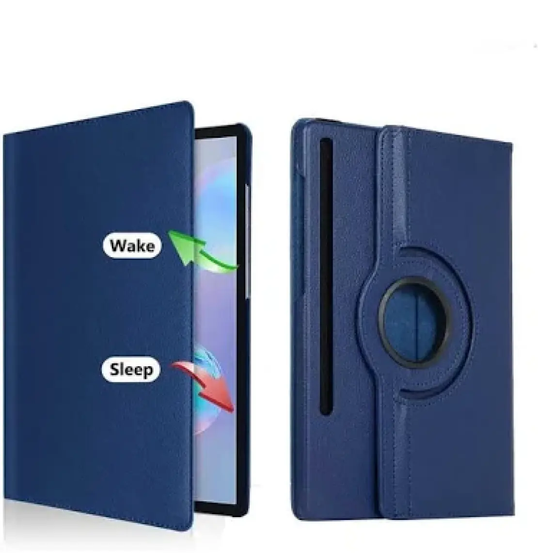 Case 4U Samsung Galaxy Tab S7 FE LTE T737 Dönebilen Standlı Kılıf Mavi